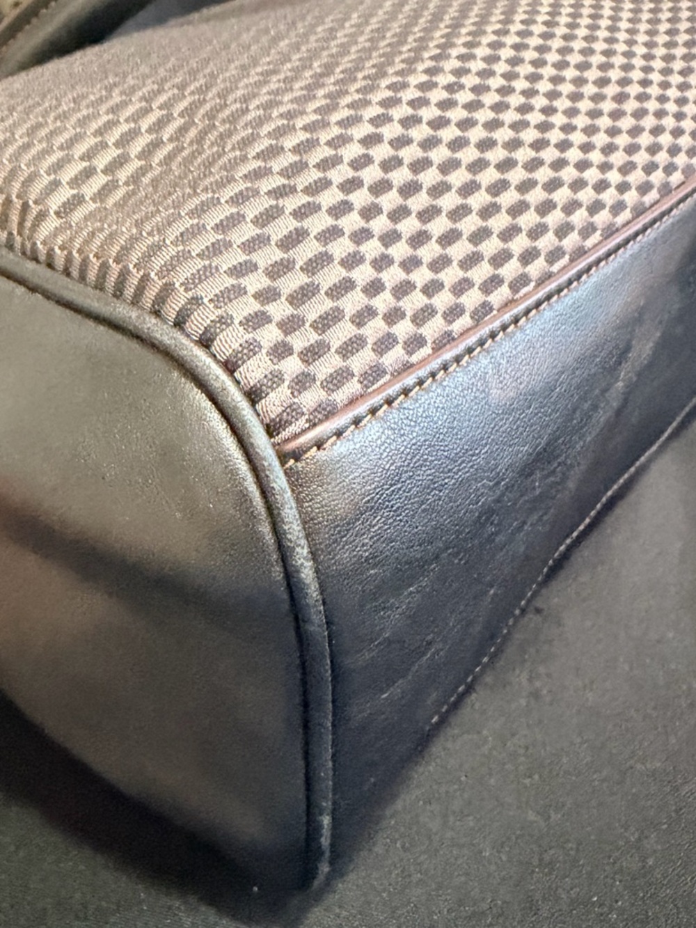 Coach Black Woven Leather Satchel - Coach - Picture 6 of 14